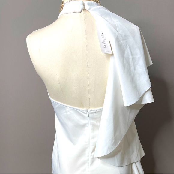 Sexy One Shoulder Dress with Cascading Ruffled Sleeve - Picture 7 of 11